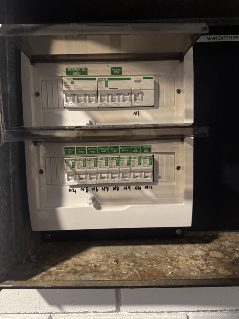 Residential electrical switchboard upgrade with safety switches